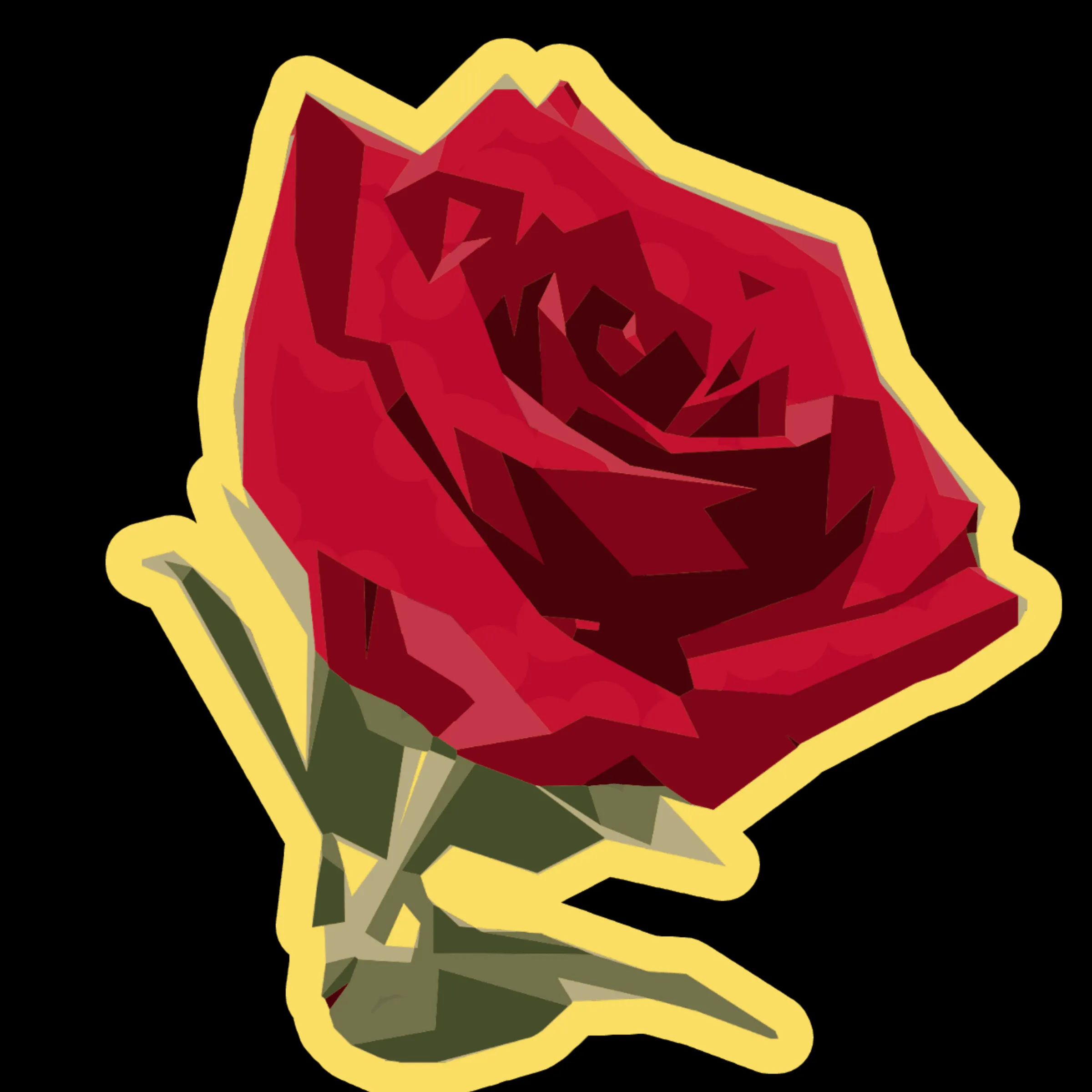 切り抜き済み背景黒断崎あき自画像